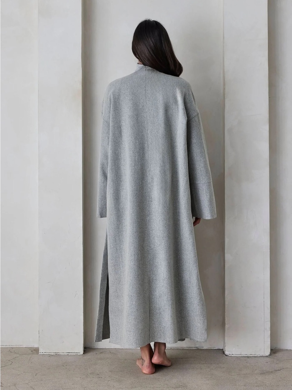 Grey Open-Front Trench Coat - Brand: Bumpsuit maternity - Picture 2 of 5